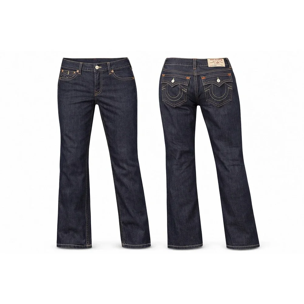 True Religion SKINNY FLAP SNAP MENS 36 Jeans DARK  WASH